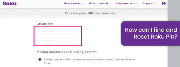 How can I find and Reset Roku Pin?